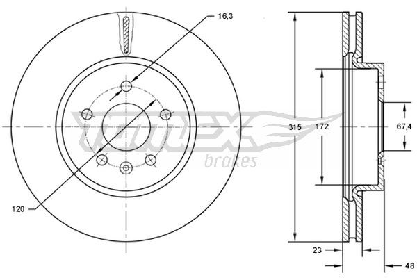 TOMEX Brakes Bremsscheibe